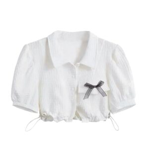 Valli Lapel Puff Sleeve Top