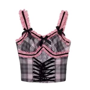 Roxana Bowknot Lace-up Tank