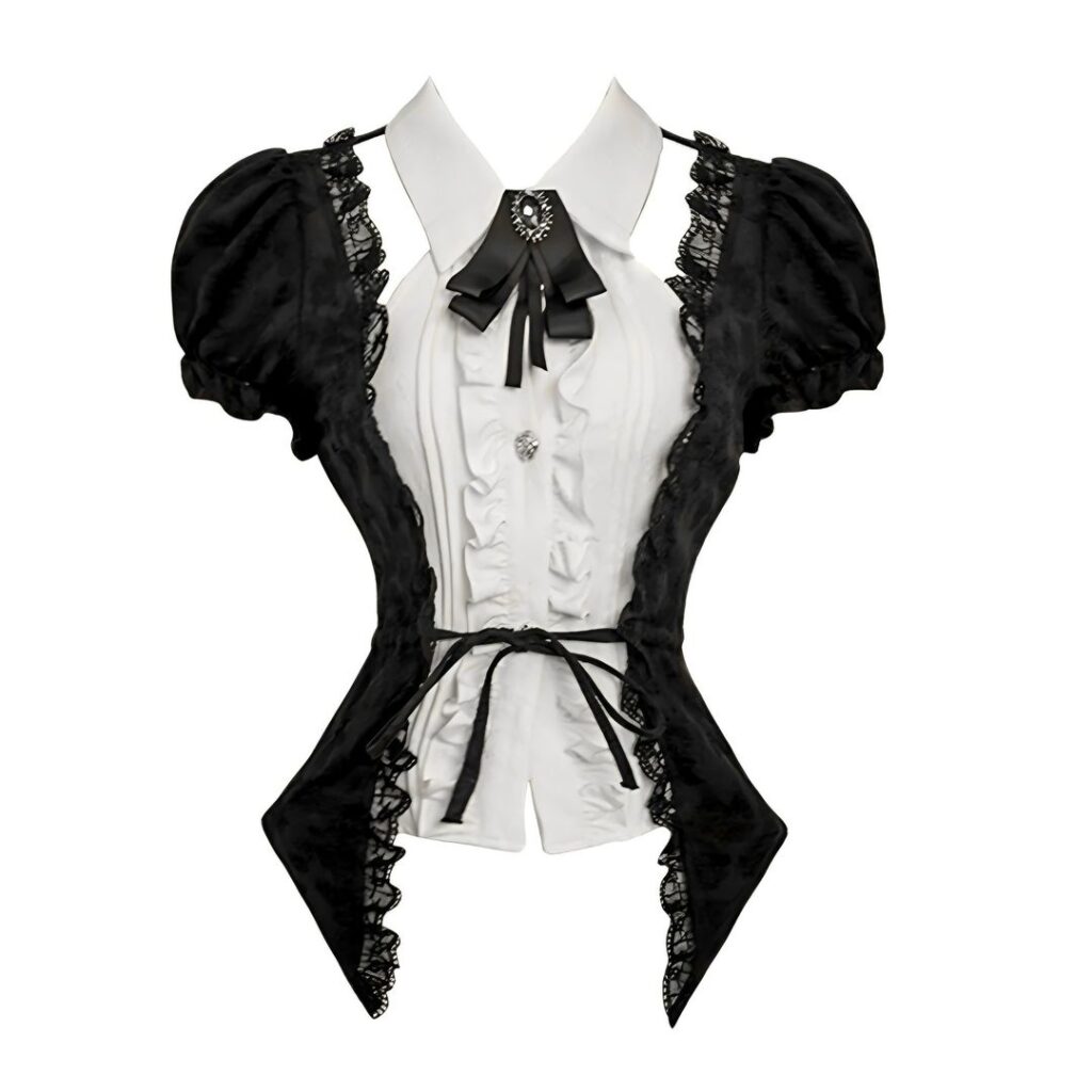 Victoria Hollow Stitching Lace Top